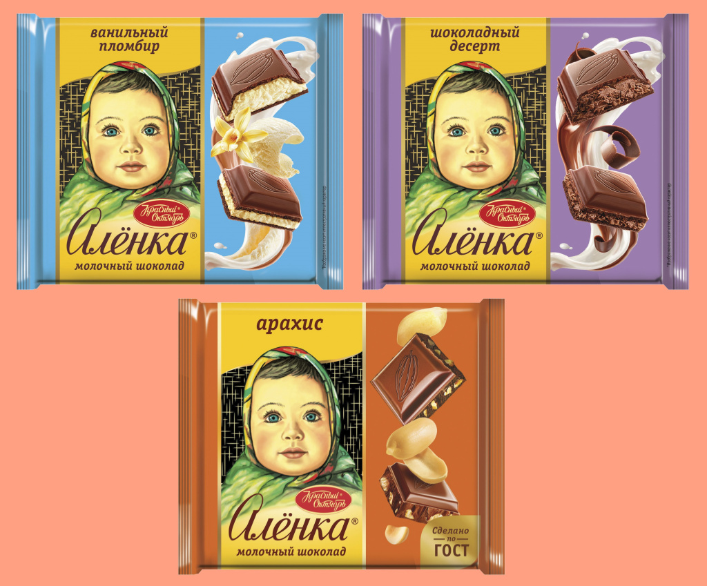 Шоколад «Алёнка» — два новых вкуса и квадратный формат